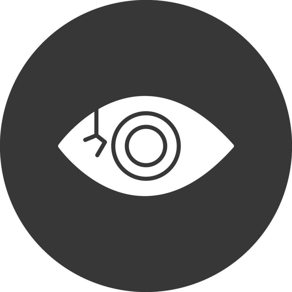 Eyeball Glyph Inverted Icon vector