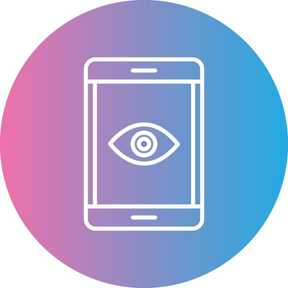 Smartphone Line Gradient Circle Icon vector