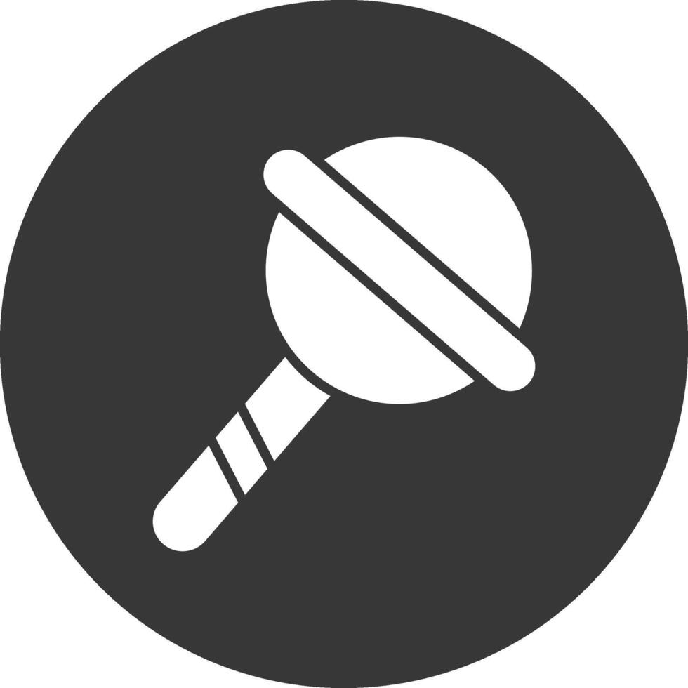 Lollipop Glyph Inverted Icon vector