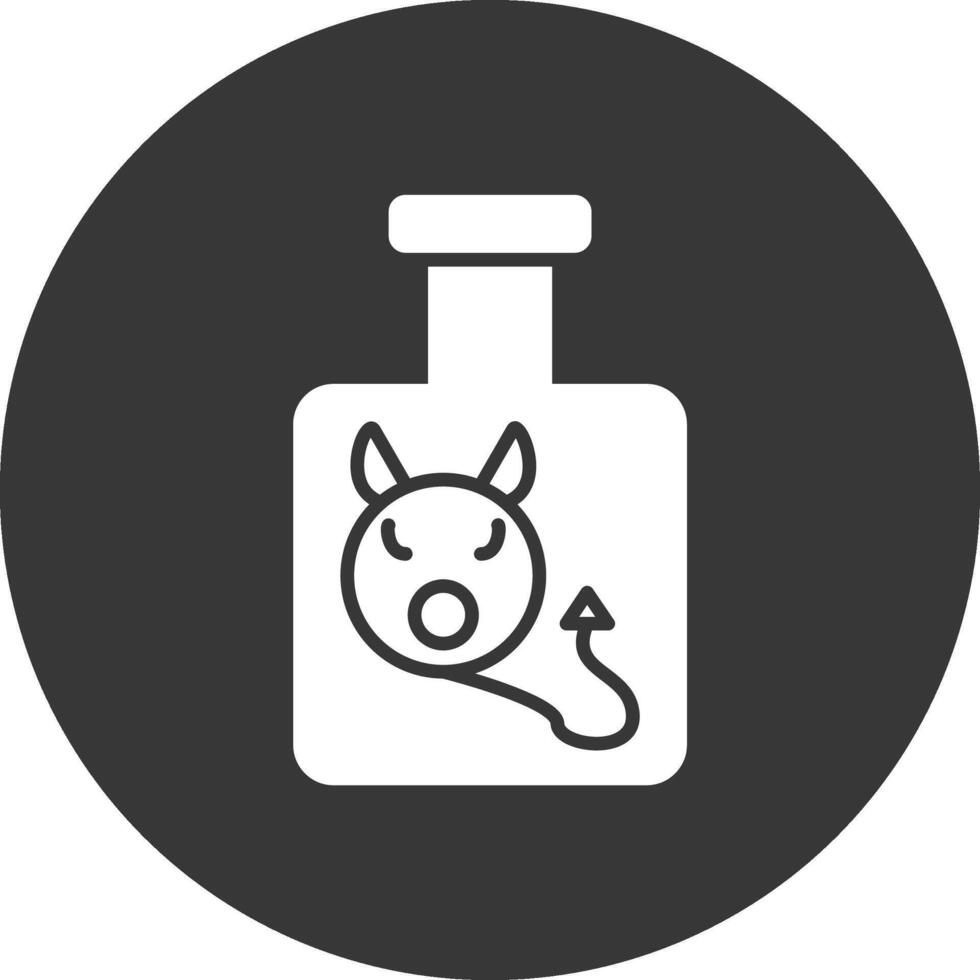 devil bottle Glyph Inverted Icon vector