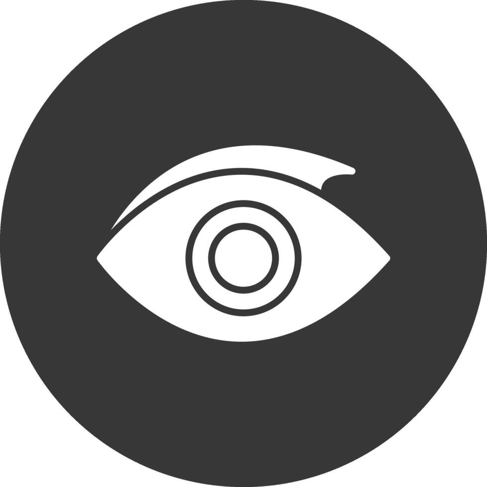 Eye Glyph Inverted Icon vector