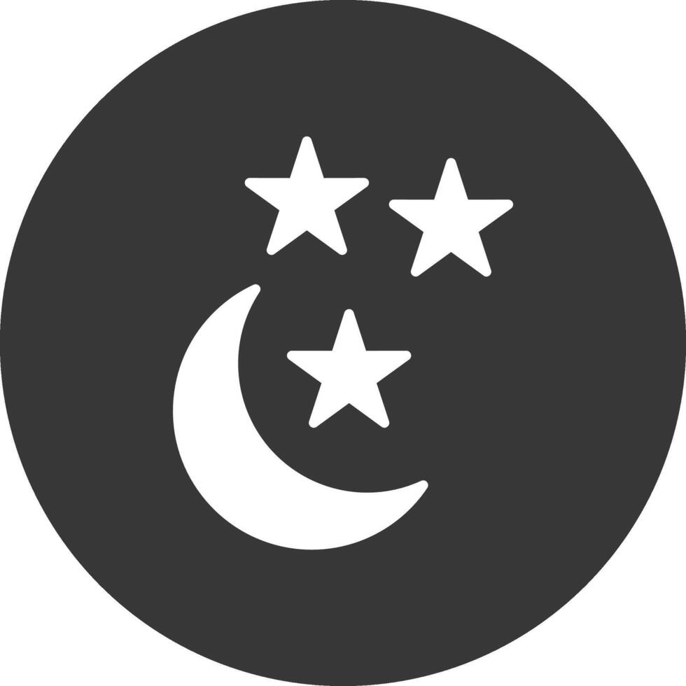 Half Moon Glyph Inverted Icon vector