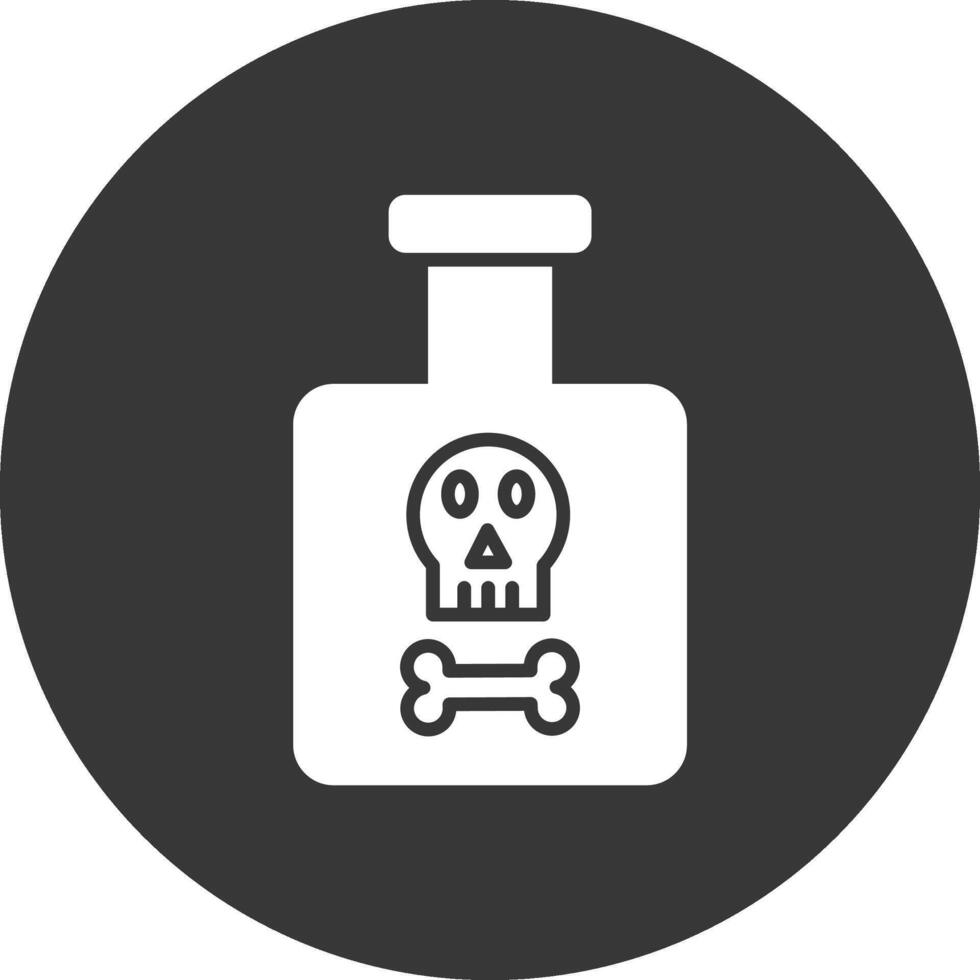 Poison Glyph Inverted Icon vector