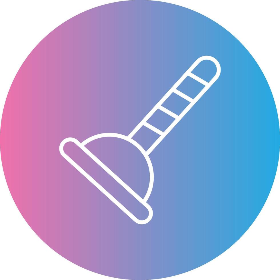 Plunger Line Gradient Circle Icon vector