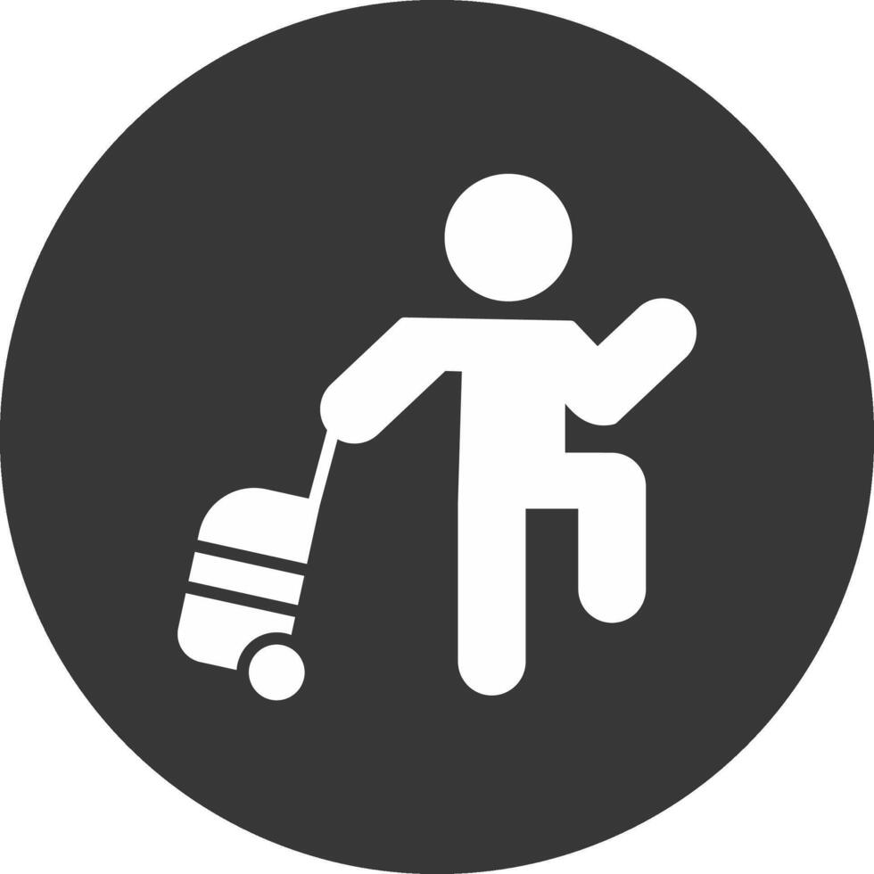 Passenger Glyph Inverted Icon vector