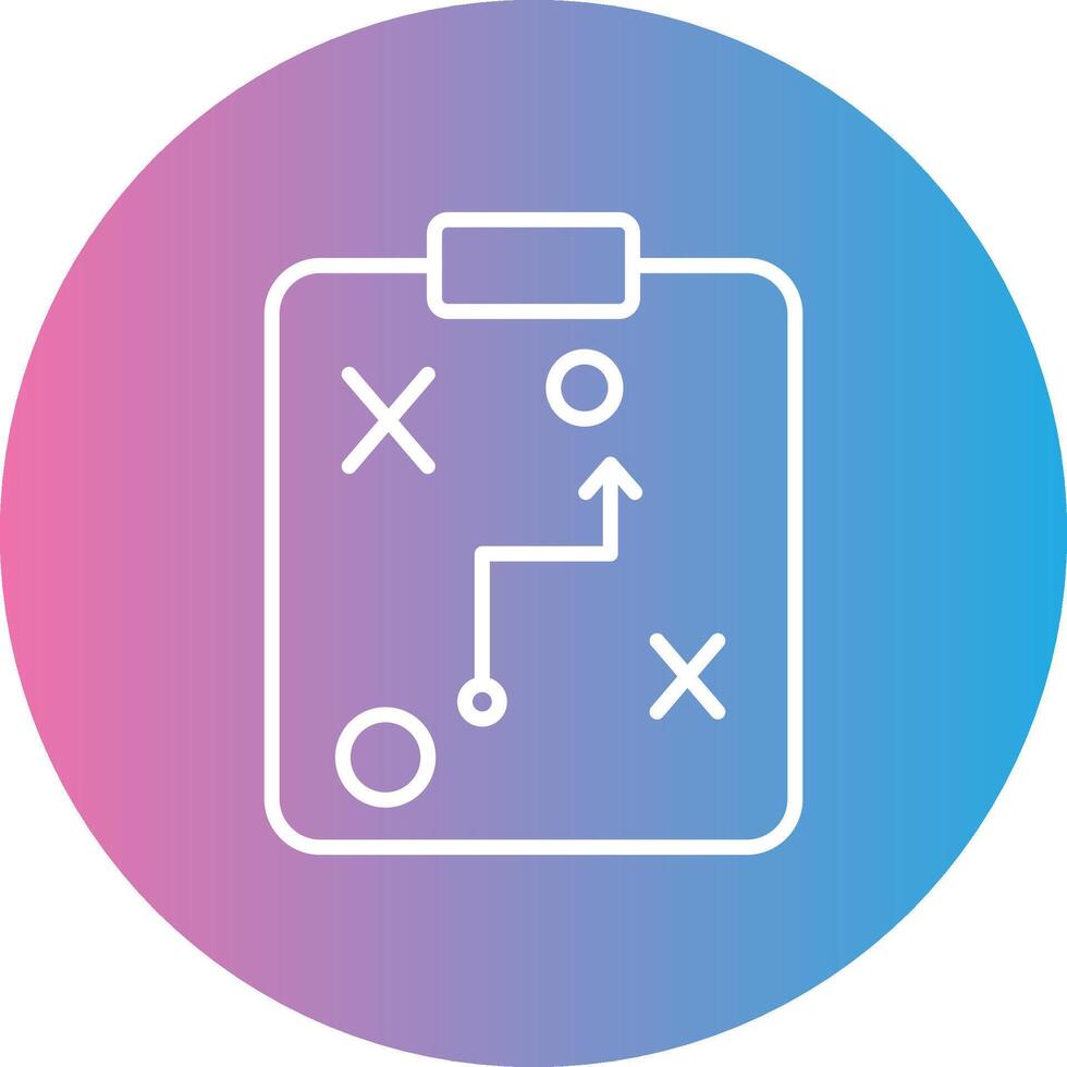 Planning Line Gradient Circle Icon vector
