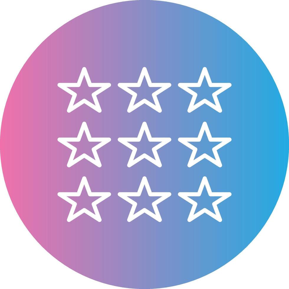 Stars Line Gradient Circle Icon vector