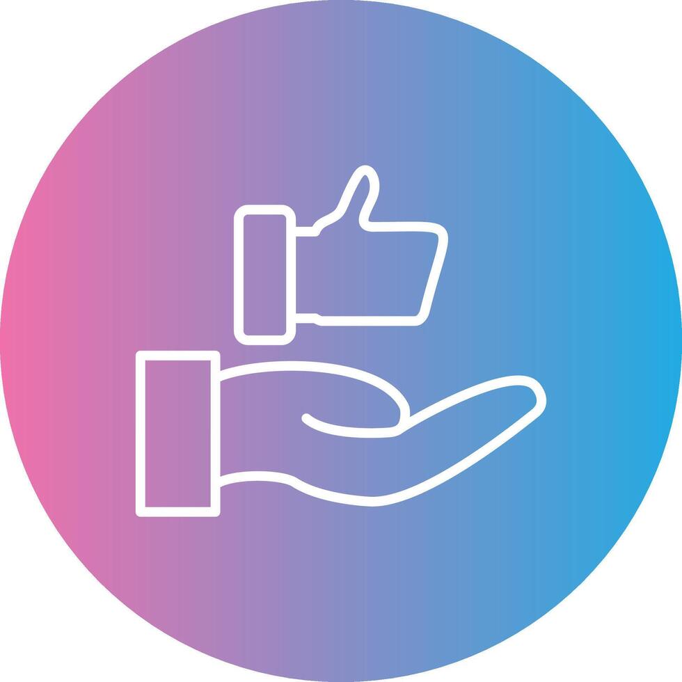Customer Satisfaction Line Gradient Circle Icon vector