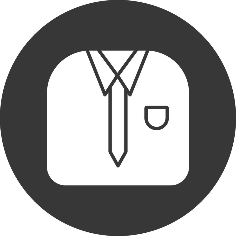 Working Suit Glyph Inverted Icon vector