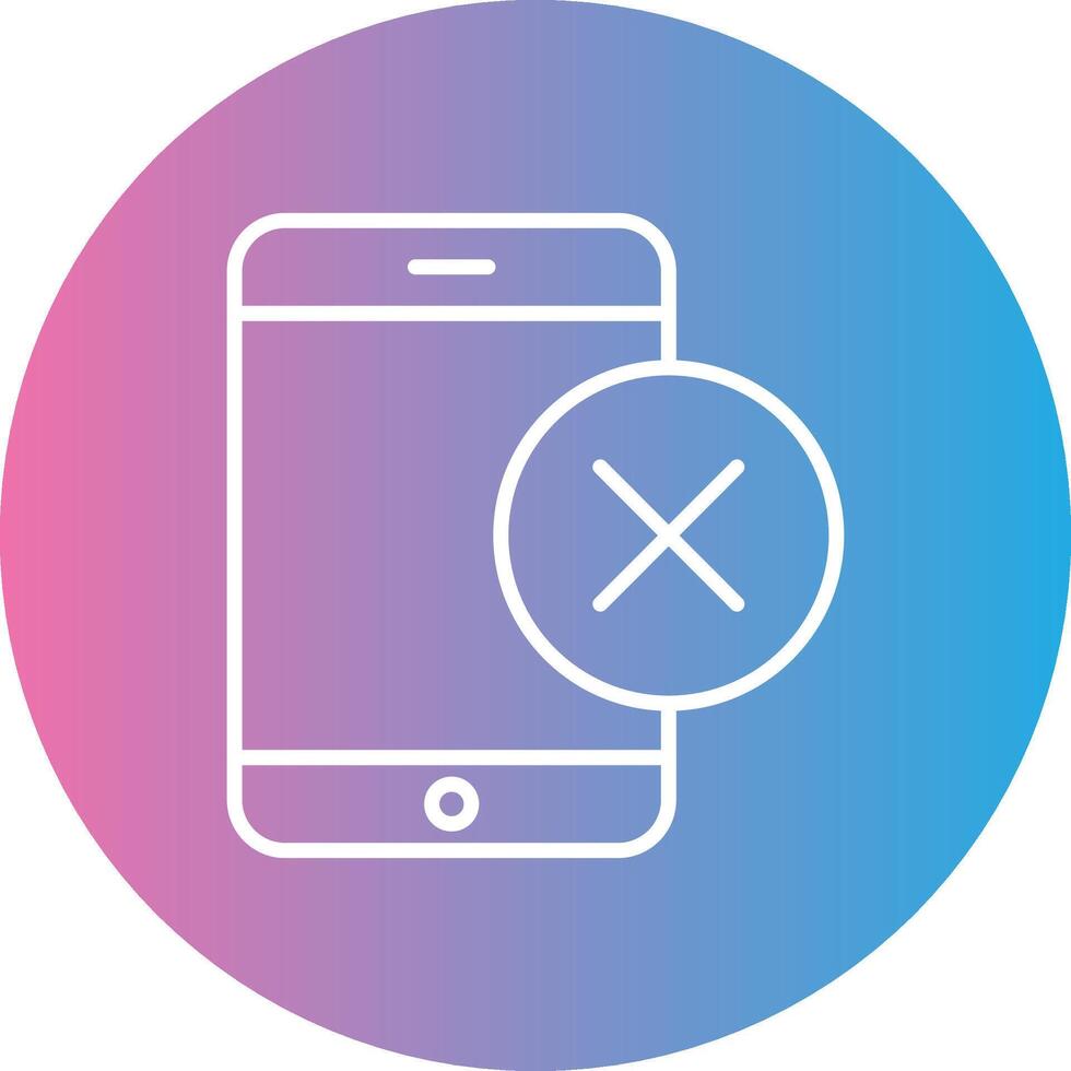 Smartphone Line Gradient Circle Icon vector
