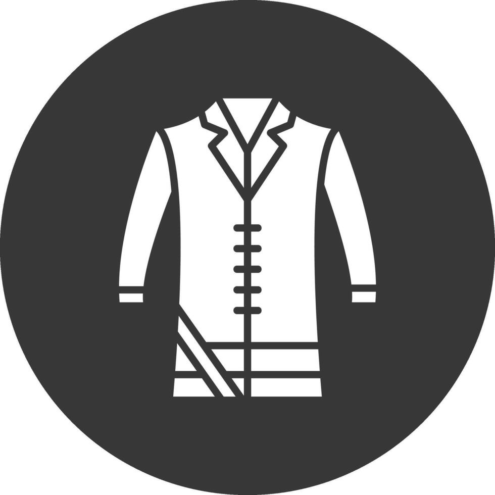 Coat Glyph Inverted Icon vector