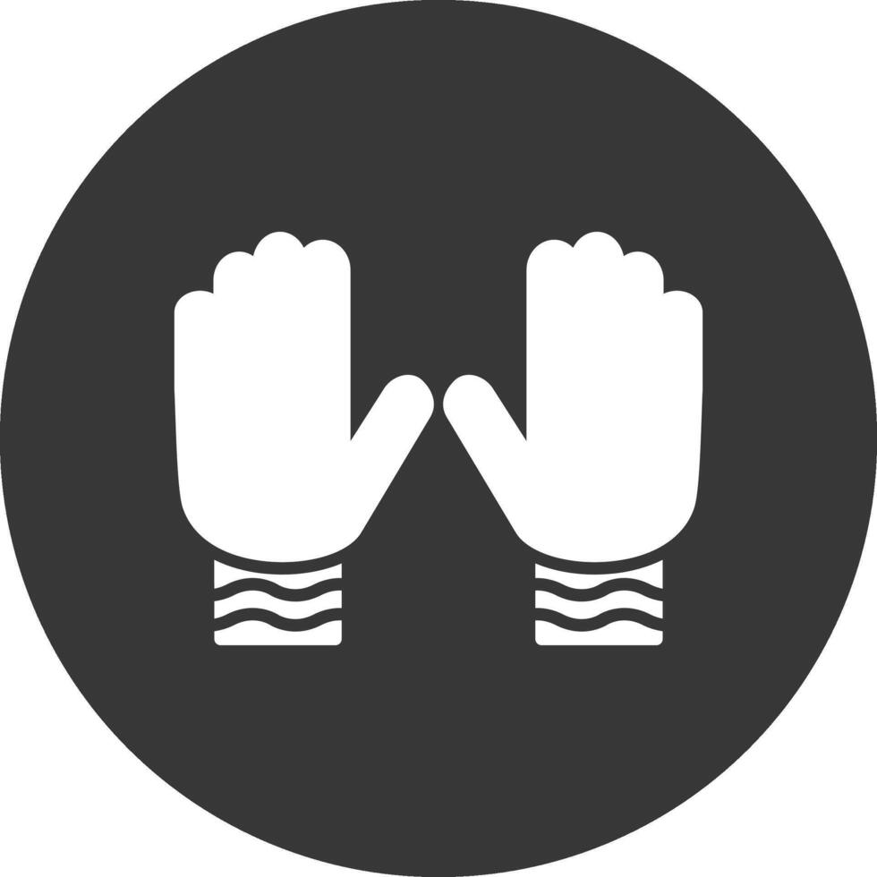 Gloves Glyph Inverted Icon vector