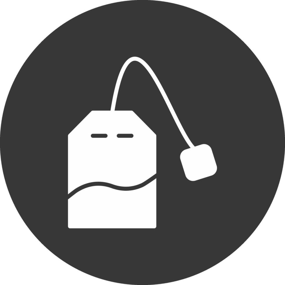 Tea Bag Glyph Inverted Icon vector