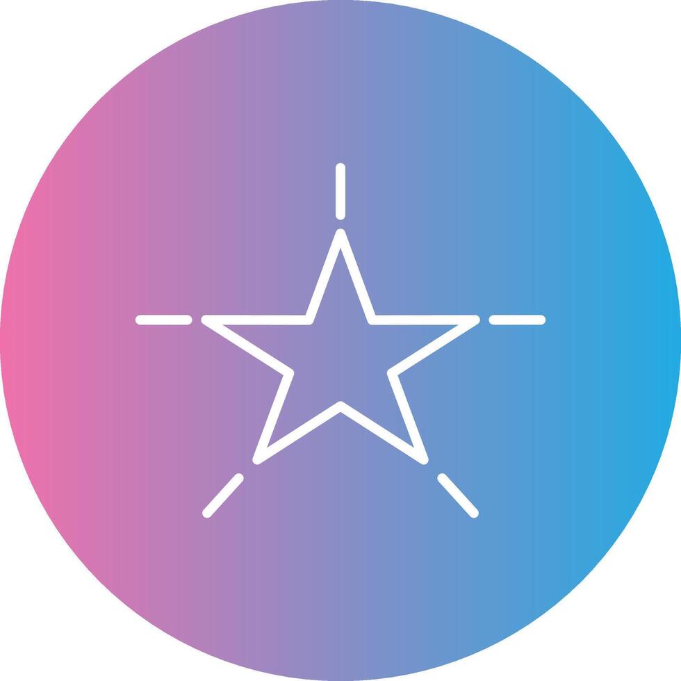 Star Line Gradient Circle Icon vector