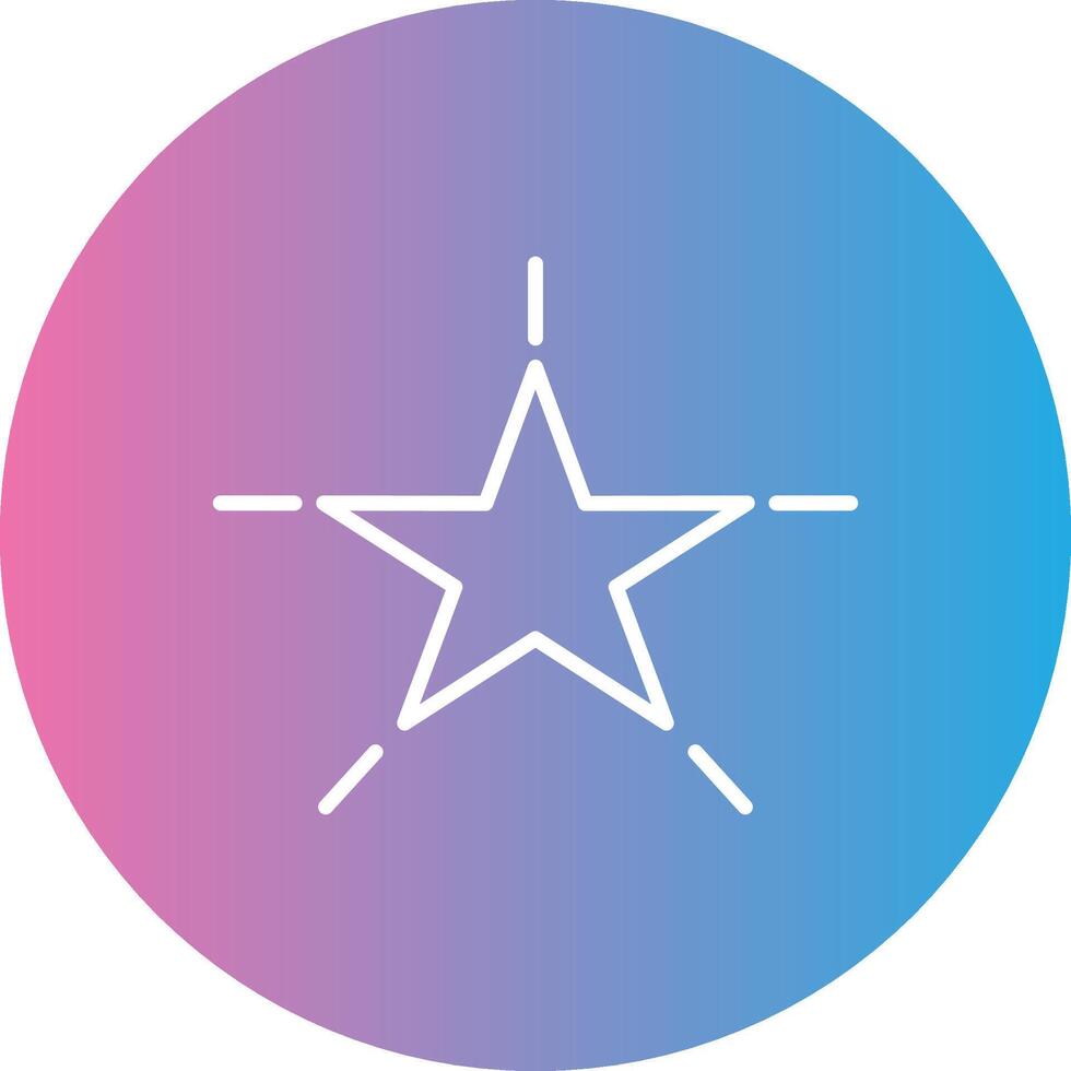 Star Line Gradient Circle Icon vector