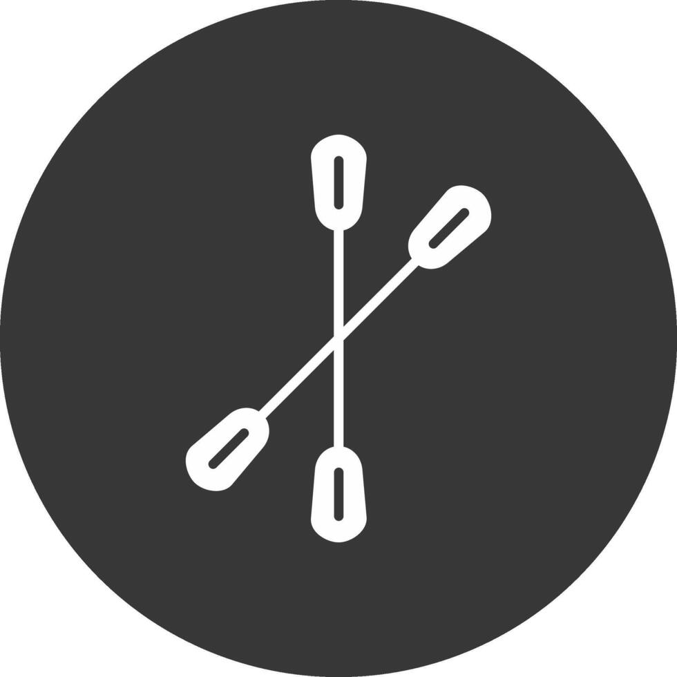 Paddle Glyph Inverted Icon vector