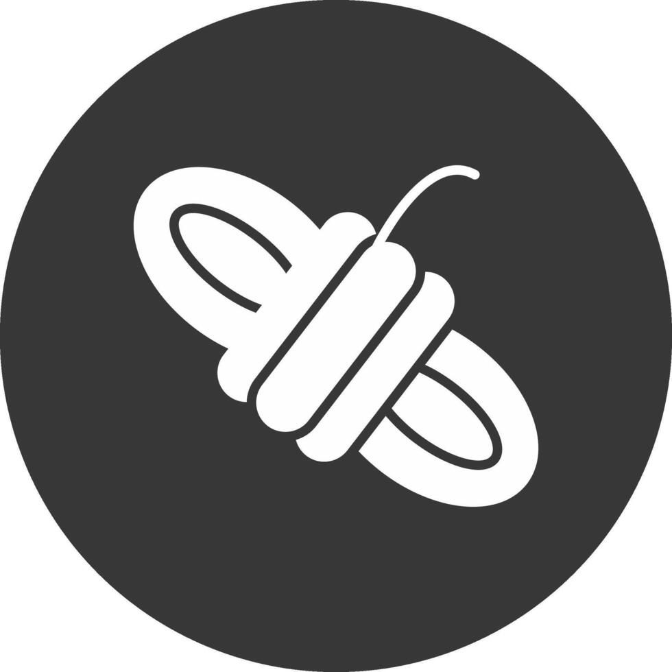 Rope Glyph Inverted Icon vector