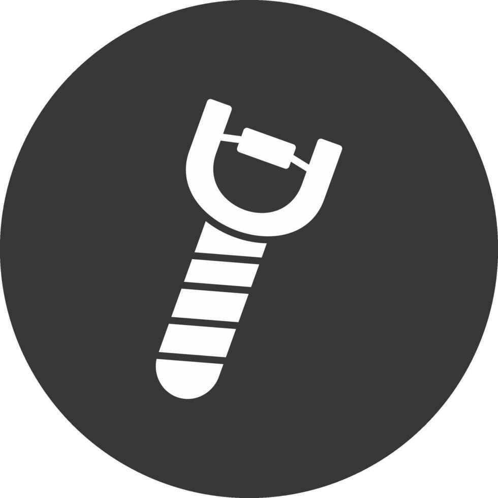 Slingshot Glyph Inverted Icon vector