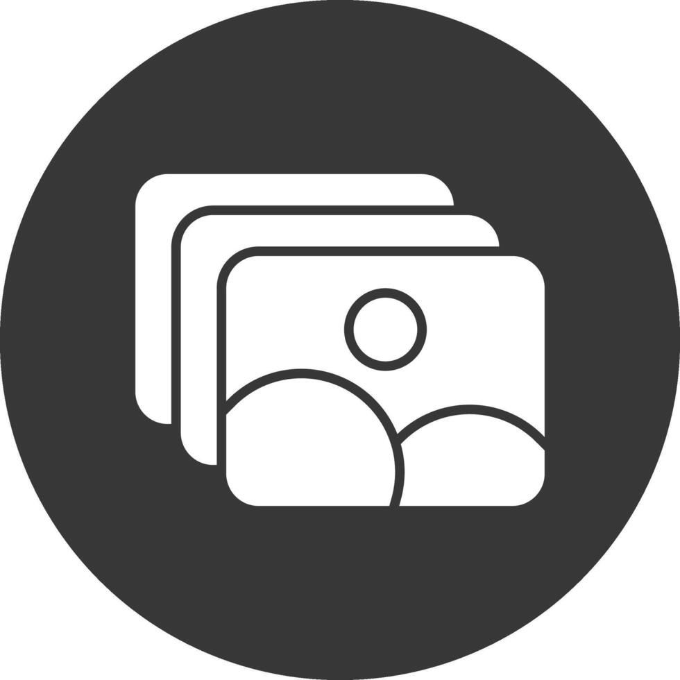 Gallery Glyph Inverted Icon vector