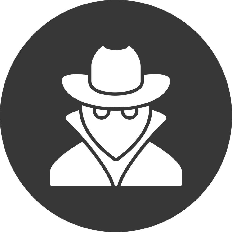 Spy Glyph Inverted Icon vector