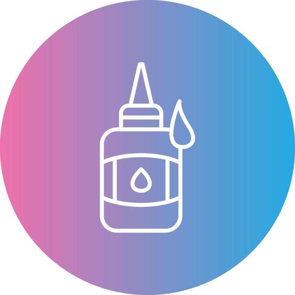 Glue Line Gradient Circle Icon vector