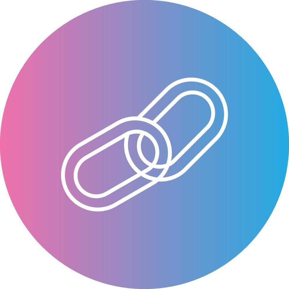 Chain Line Gradient Circle Icon vector