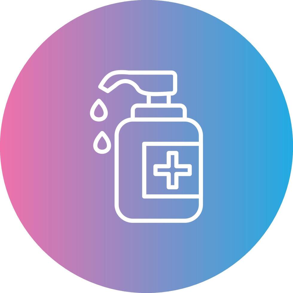 Soap Line Gradient Circle Icon vector