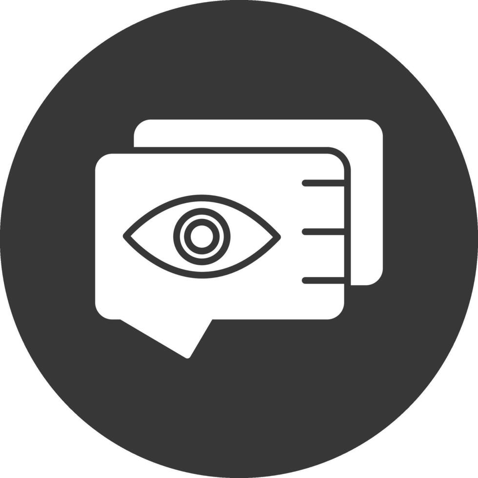 Witness Glyph Inverted Icon vector