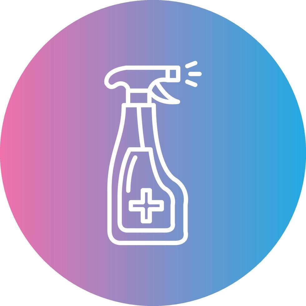 Spray Line Gradient Circle Icon vector