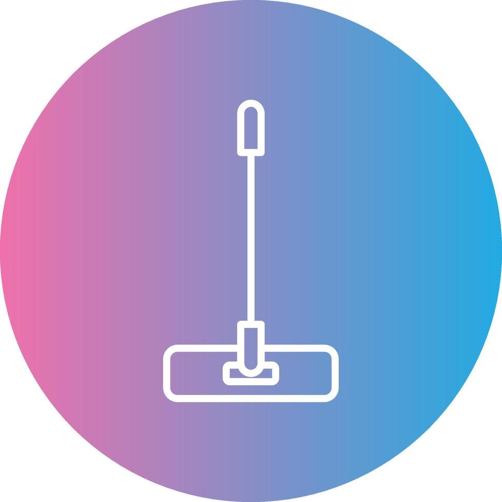Mop Line Gradient Circle Icon vector