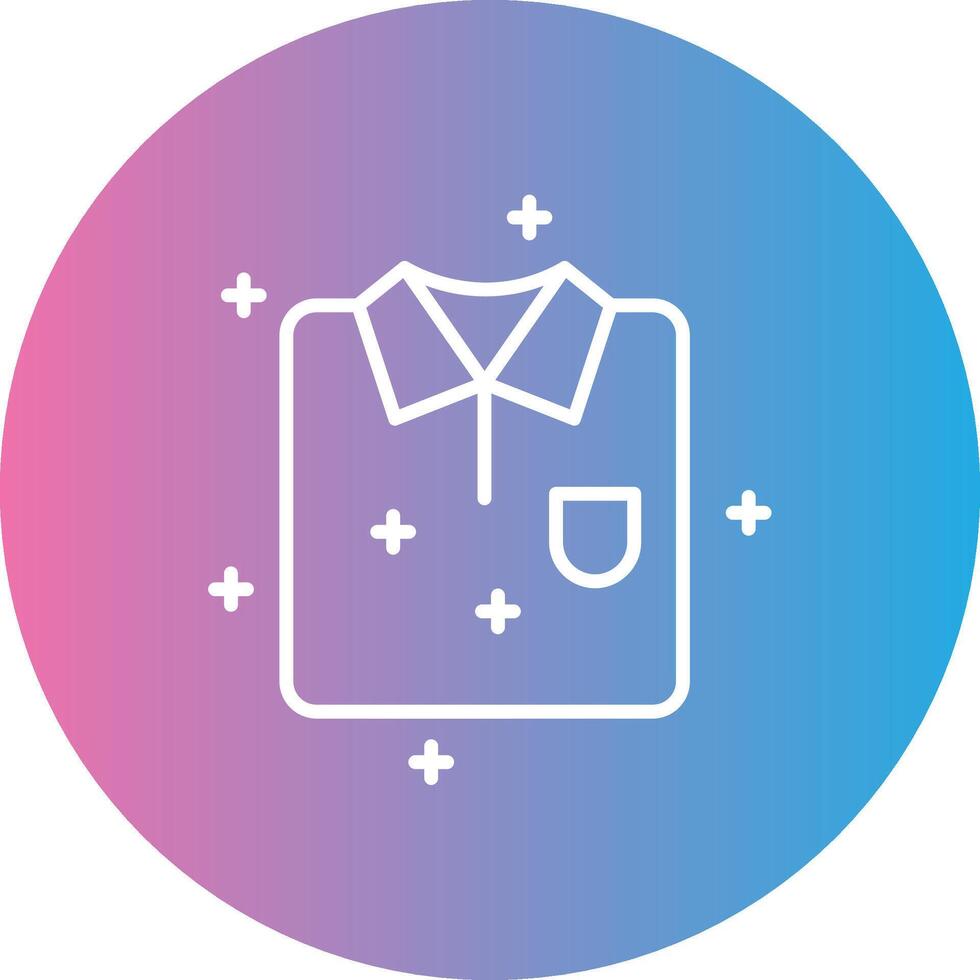 Shirt Line Gradient Circle Icon vector