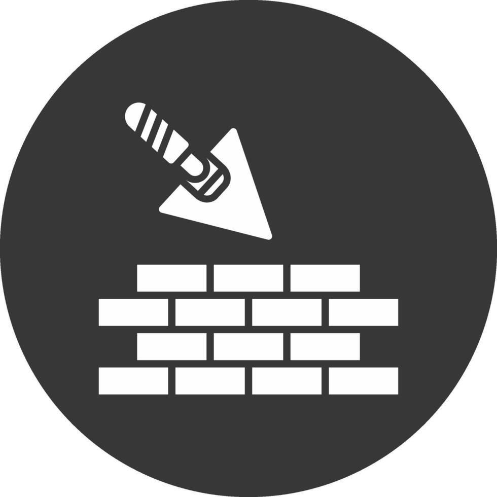 Brickwork Glyph Inverted Icon vector