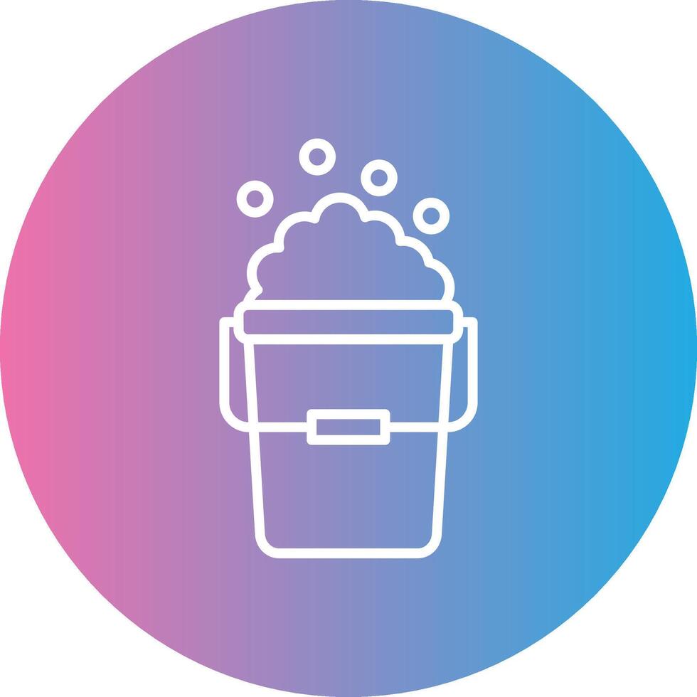 Bucket Line Gradient Circle Icon vector