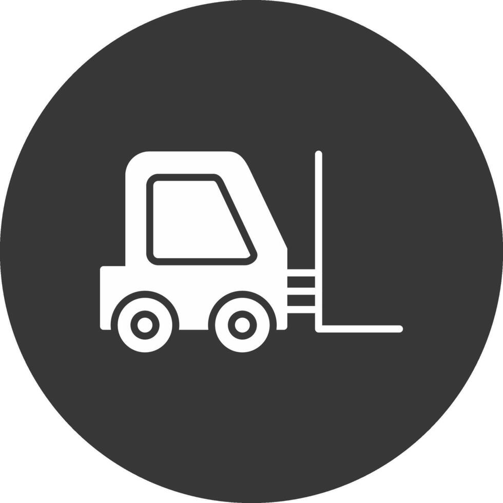 Lifter Glyph Inverted Icon vector