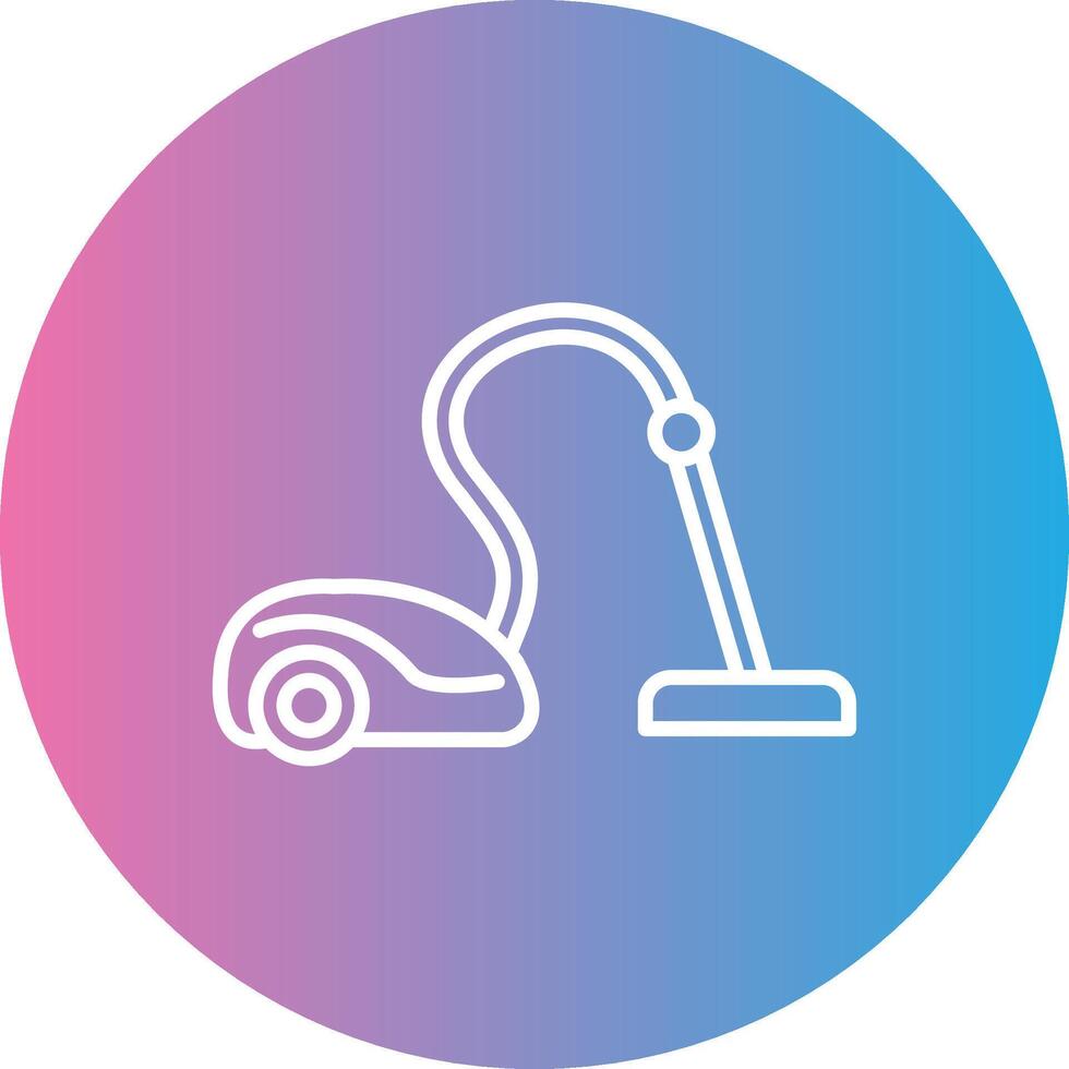 Vacuum Cleaner Line Gradient Circle Icon vector