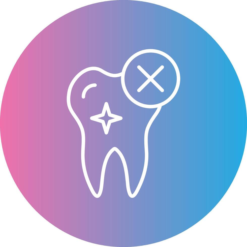 Rejected Line Gradient Circle Icon vector