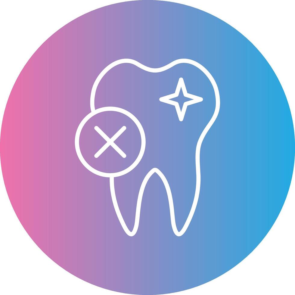 Rejected Line Gradient Circle Icon vector
