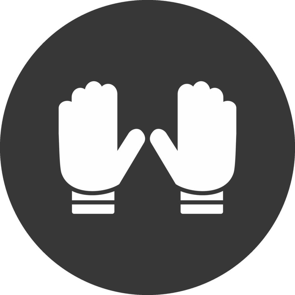 Glove Glyph Inverted Icon vector