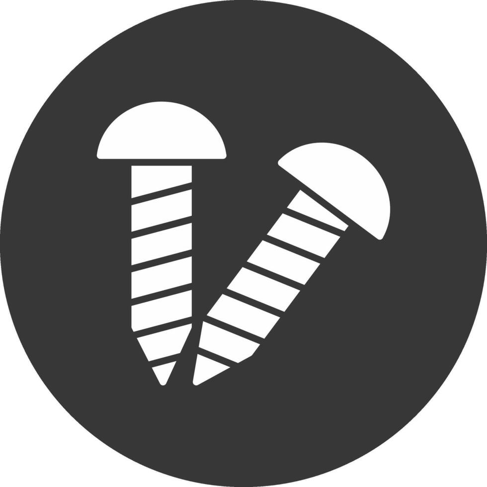 Screws Glyph Inverted Icon vector