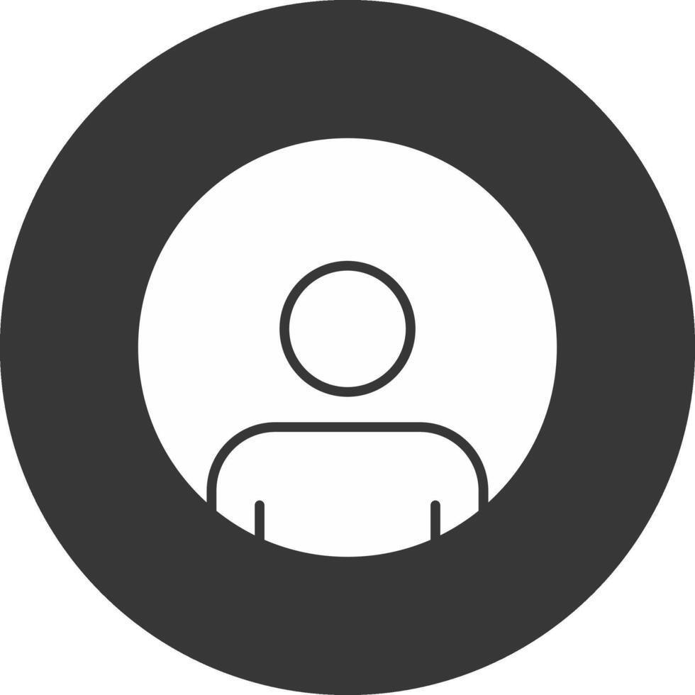 User Glyph Inverted Icon vector