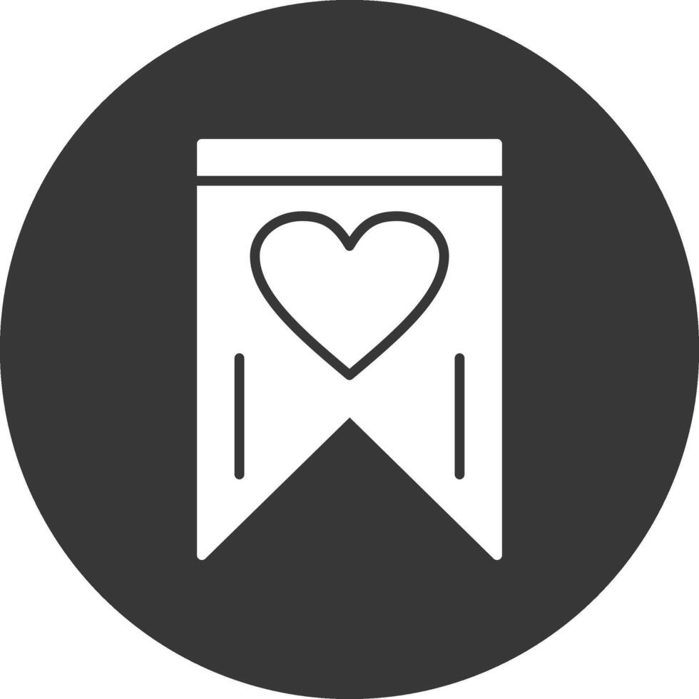 Favourite Glyph Inverted Icon vector