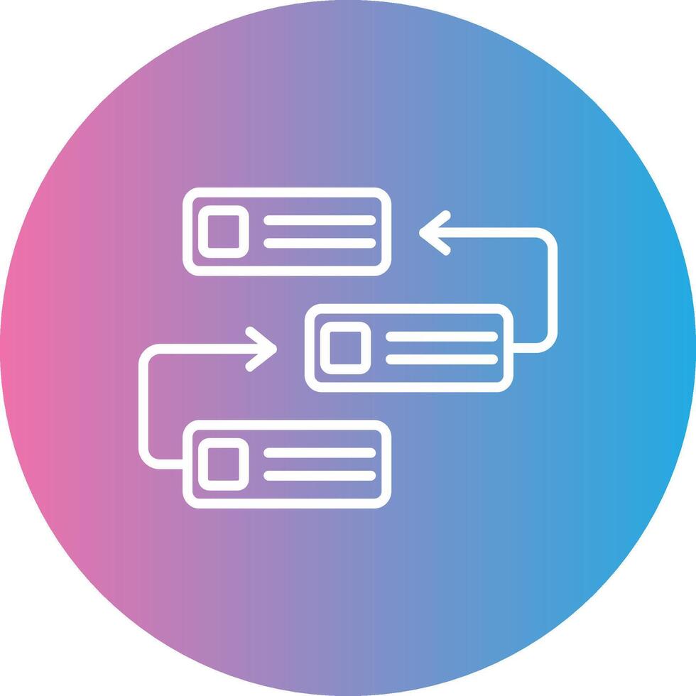 Backlog Line Gradient Circle Icon vector