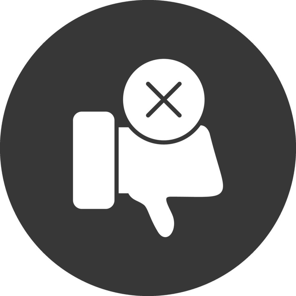 Dislike Glyph Inverted Icon vector