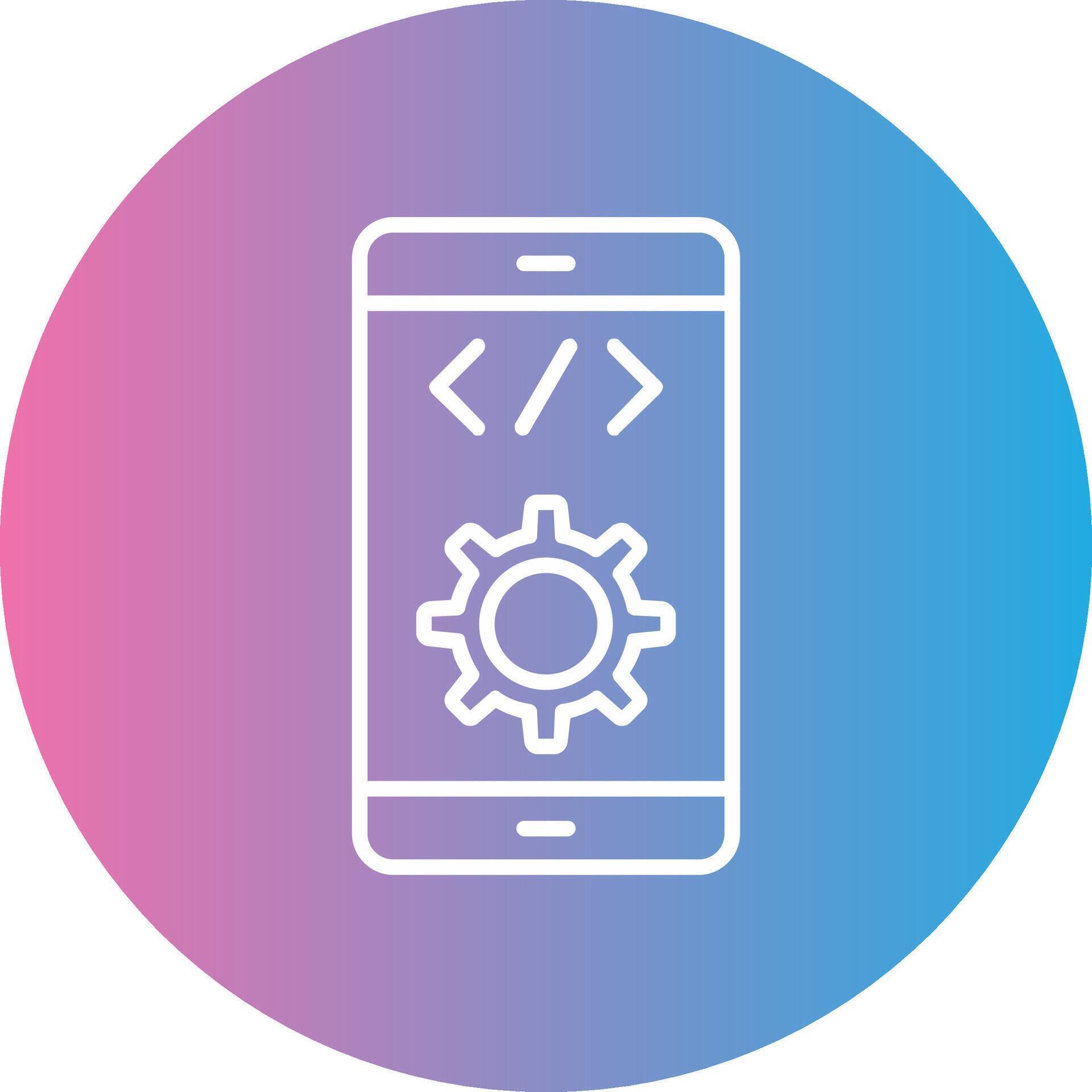 Software Development Line Gradient Circle Icon 43429600 Vector Art at ...