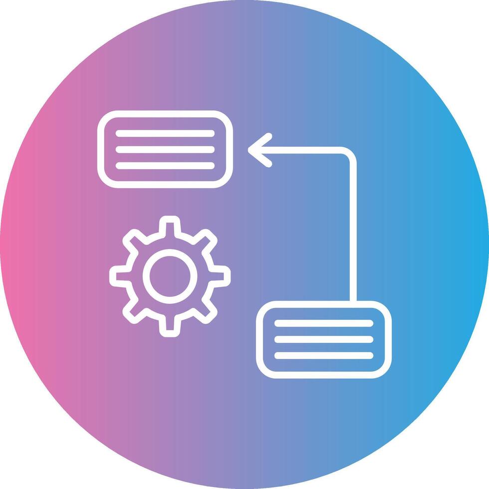 Prioritize Line Gradient Circle Icon vector