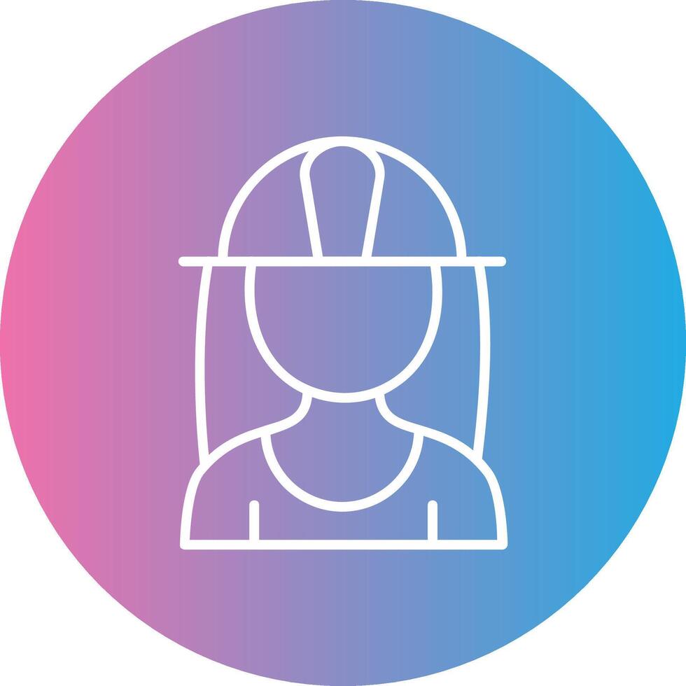 Architect Line Gradient Circle Icon vector