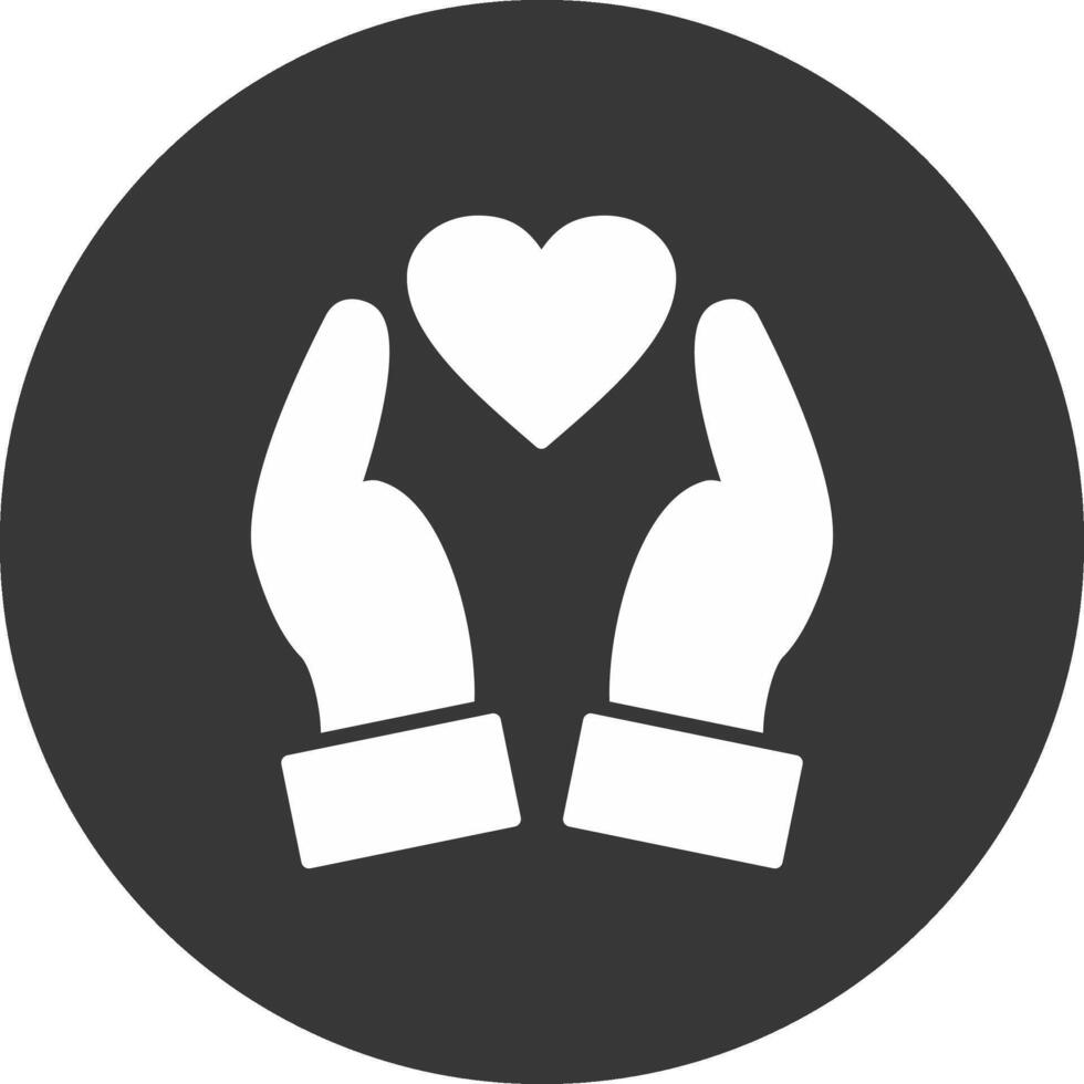 Loyalty Glyph Inverted Icon vector