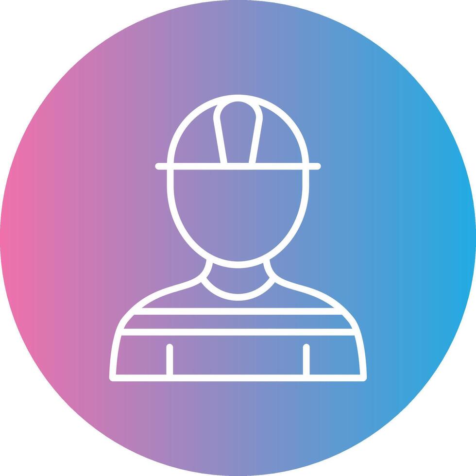 Architect Line Gradient Circle Icon vector