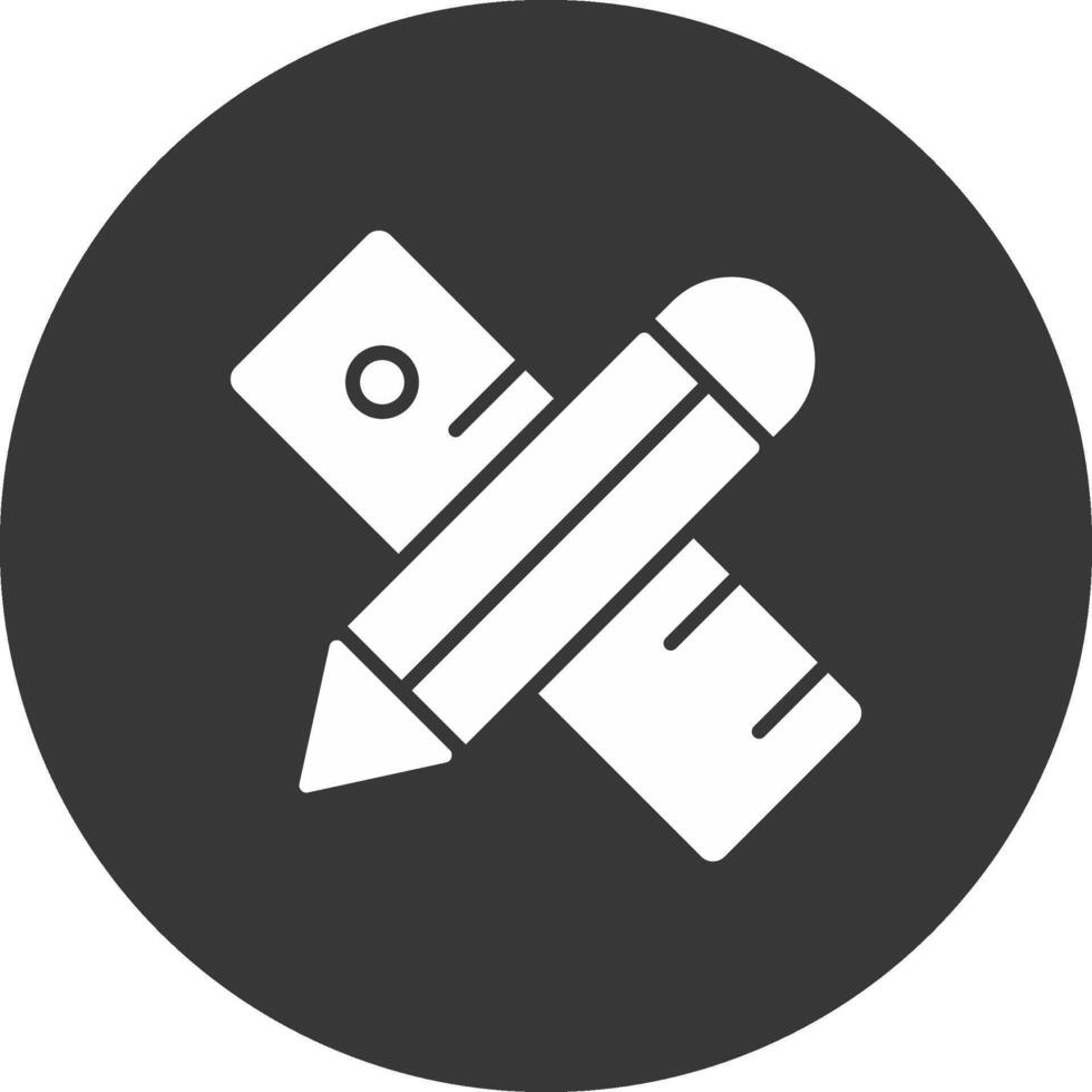 Pencil Glyph Inverted Icon vector