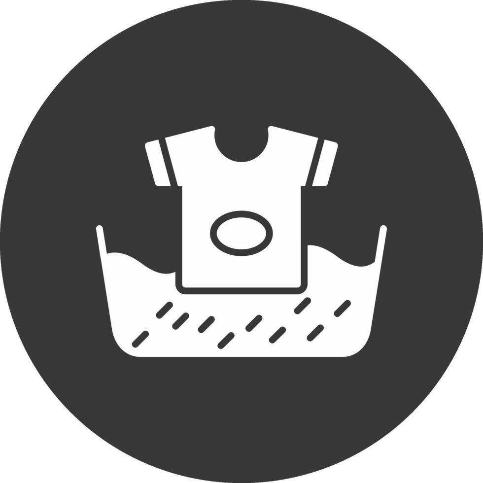 lavar glifo invertido icono vector